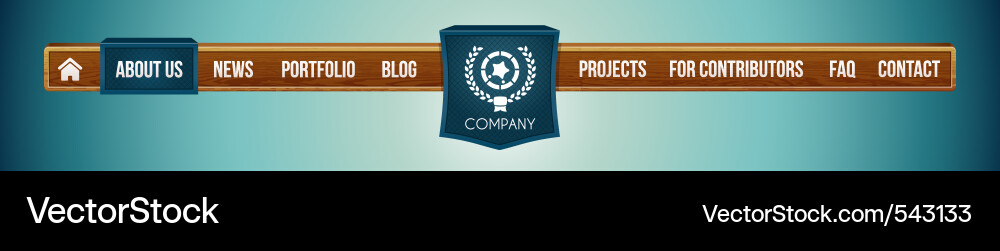 Modern Website Menu Bar vector image