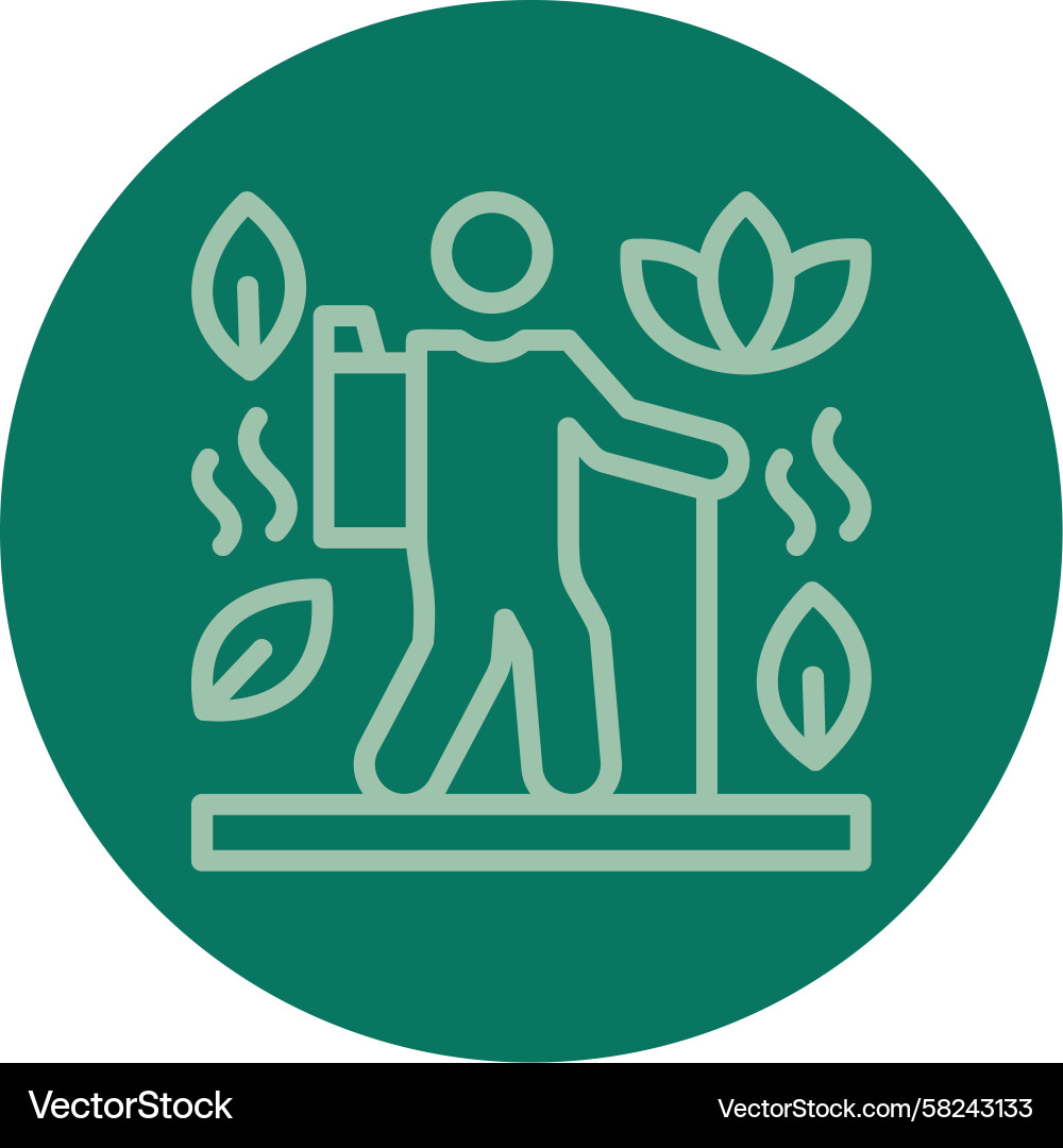 Multi-Color Active Rest Line Icon Vector Image