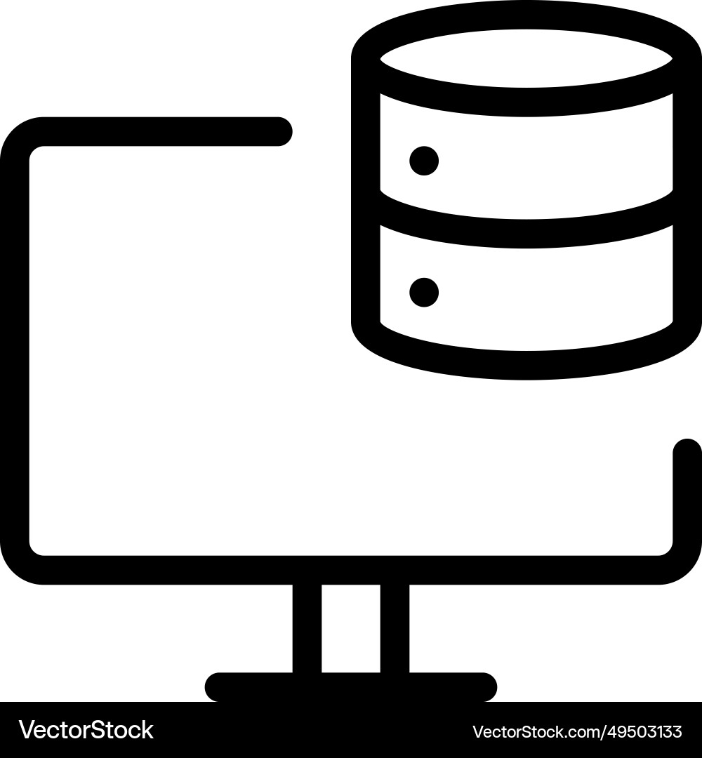 Organized data storage on a desktop computer vector image