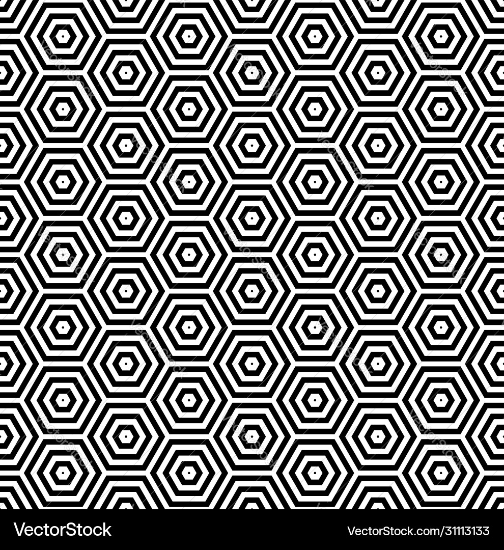 Seamless hexagons pattern vector image