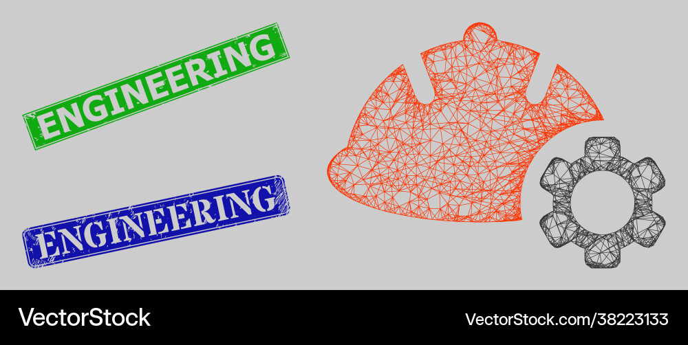 Textured engineering stamp imitations and net Textured engineering stamp imitations and net Vector Image