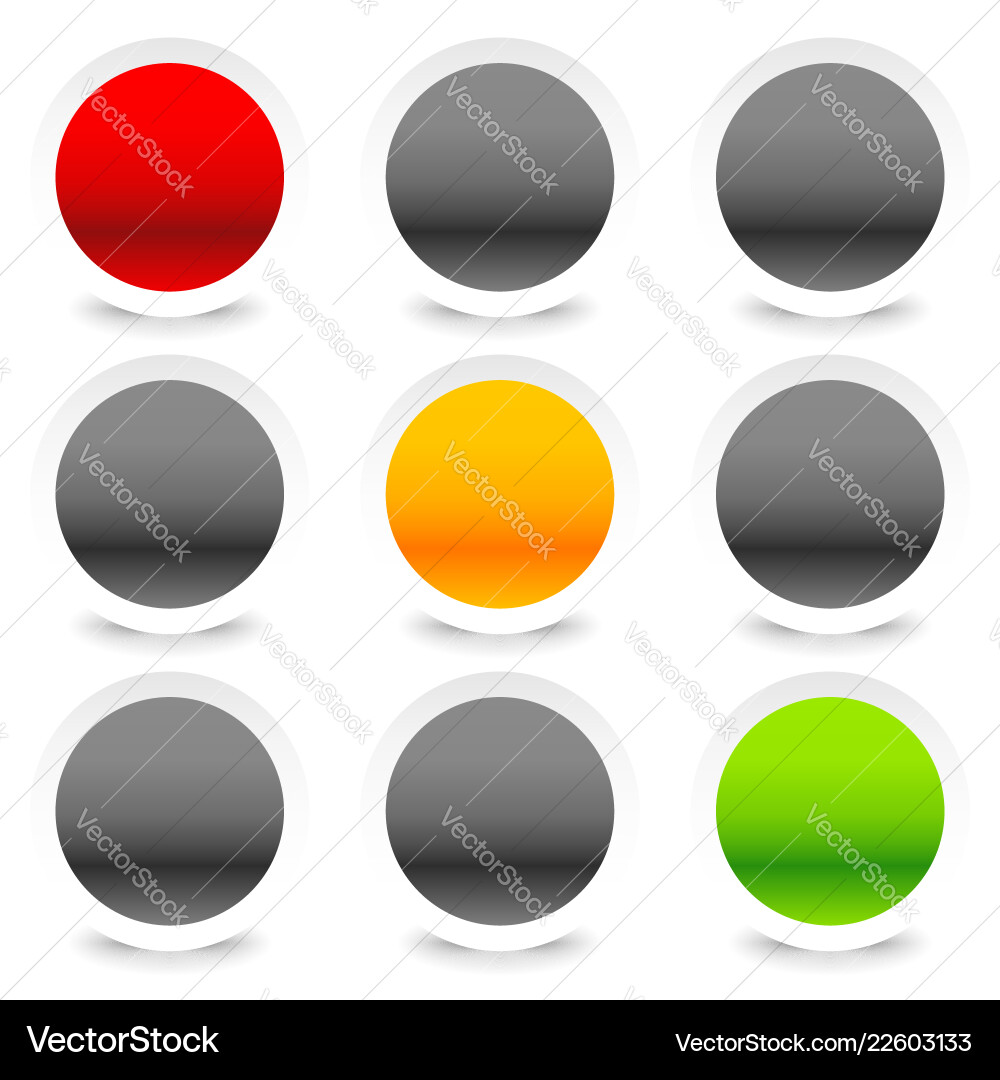Traffic lights lamps semaphores in sequence Traffic lights lamps semaphores in sequence vector image