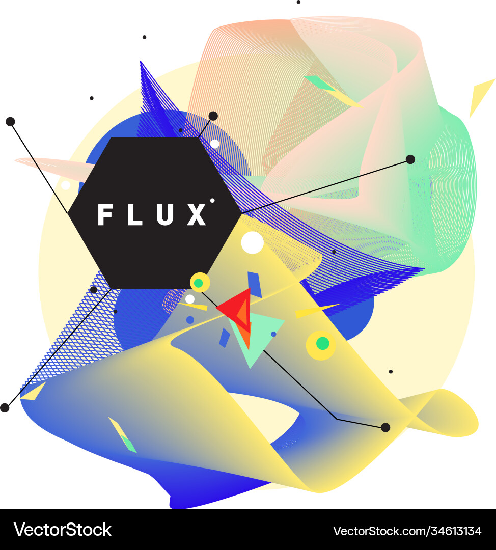 3d colorful wave background dynamic flux effect 3d colorful wave background dynamic flux effect vector image