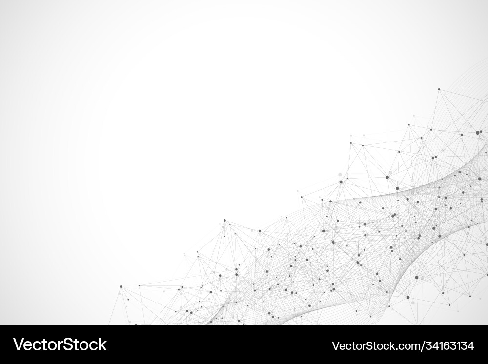 Abstract big data visualization digital network vector image