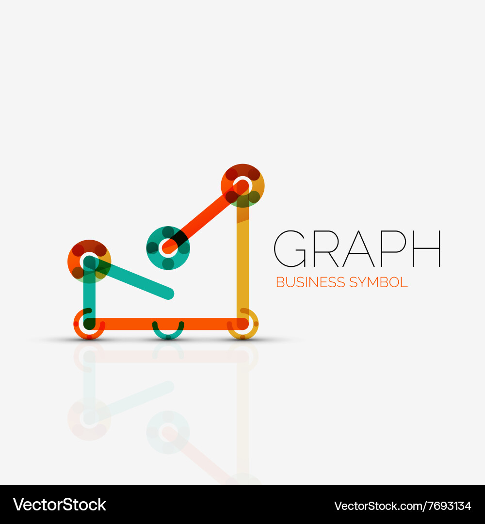Abstract logo idea linear chart or graph Vector Image