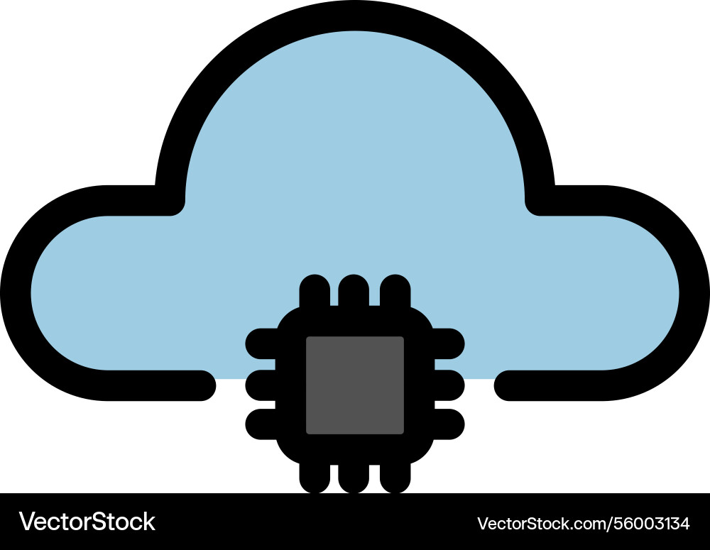 Cloud computing symbol Cloud computing symbol vector image