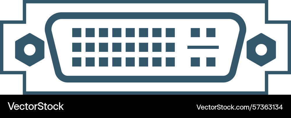Computer port icon design Vector Image