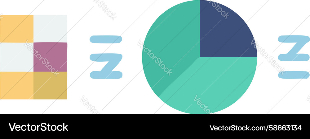 Data distribution pie chart breakdown design Vector Image
