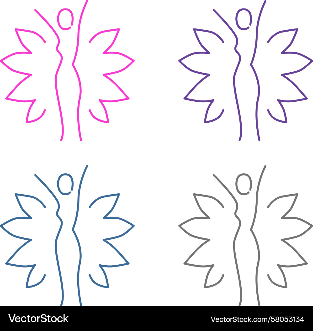 Dynamic Motion Exercise Icons Vector Image