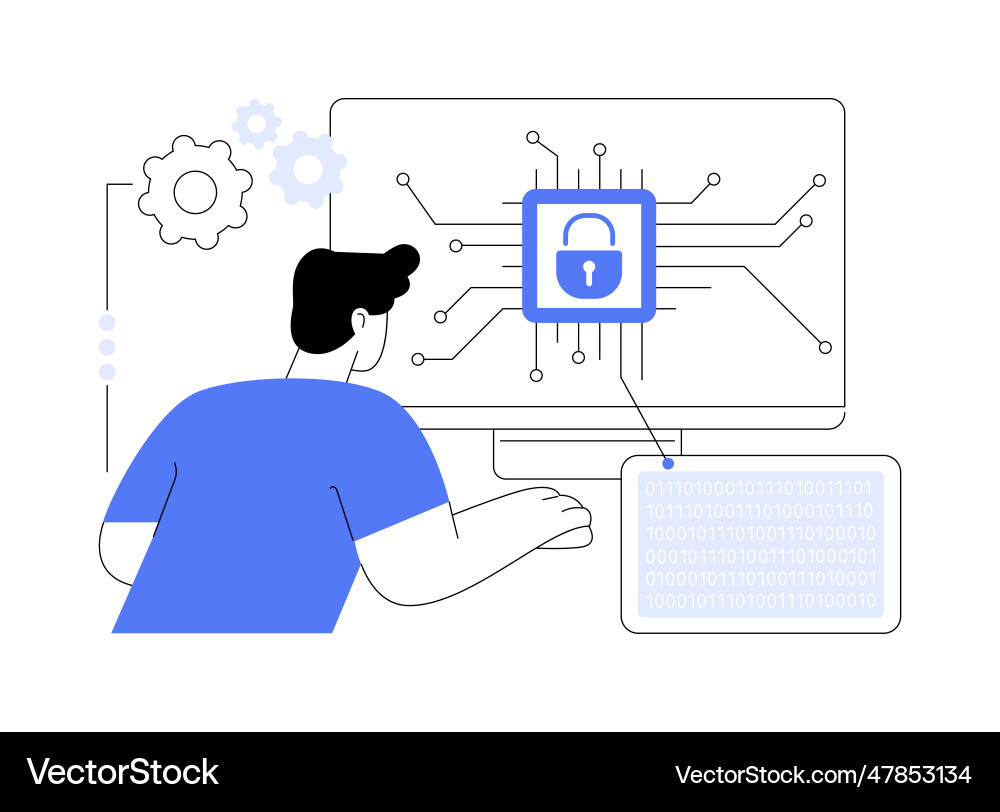 Encryption abstract concept Encryption abstract concept vector image