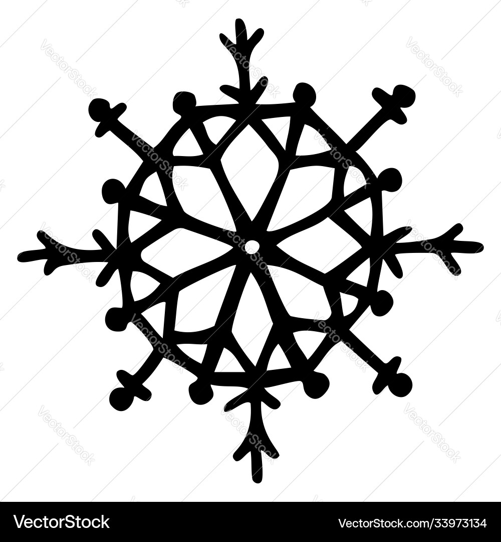 Isolated element snowflake Vector Image