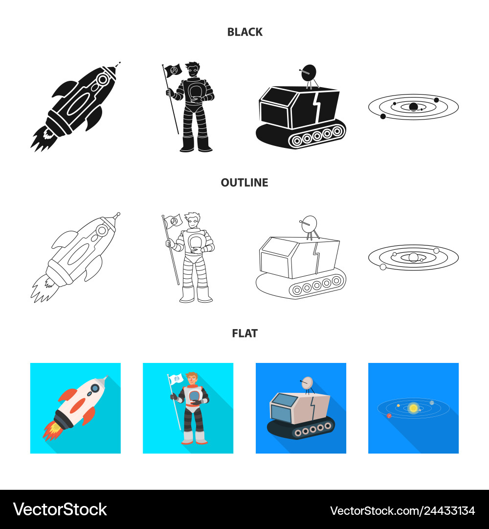 Isolated object of astronomy and technology icon Vector Image