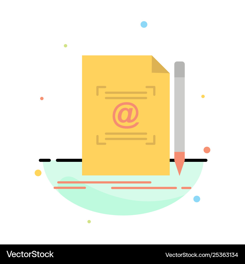 Note letter text mail create abstract flat color Note letter text mail create abstract flat color vector image