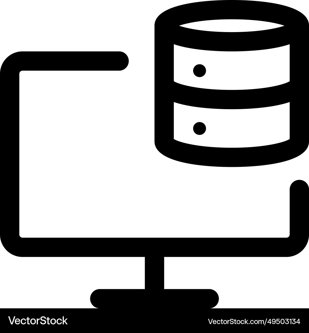 Organized data storage on a desktop computer vector image