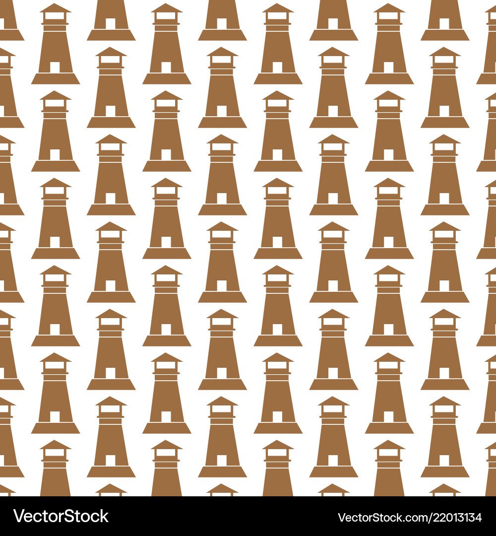 Pattern background lighthouse icon vector image