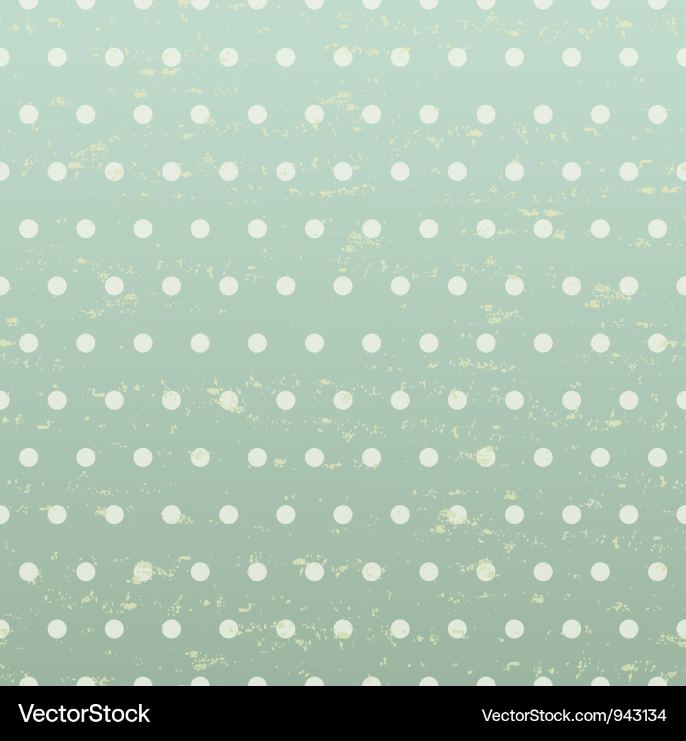 Retro Grunge Pattern with Polka Dots Vector Image