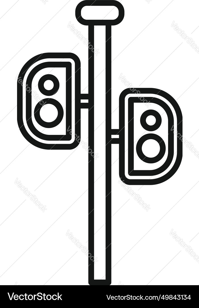 Road sensor icon outline control system Road sensor icon outline control system vector image