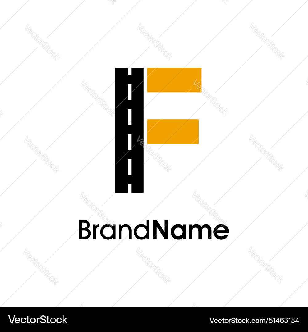 Simple minimalist initial f way logo Simple minimalist initial f way logo vector image