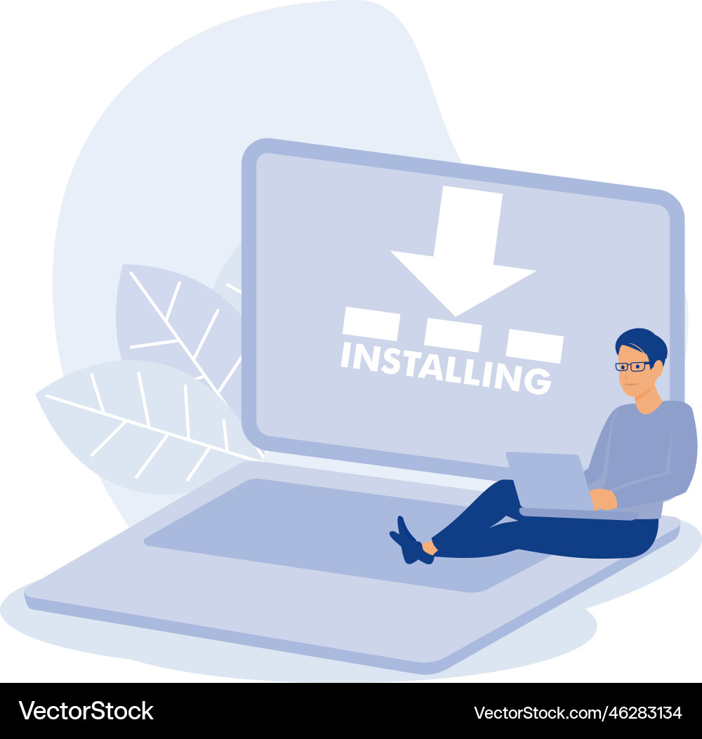 Software products operating system installation vector image