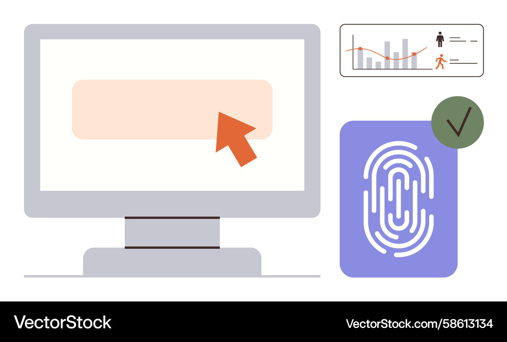 User Authentication & Data Security Vector Image