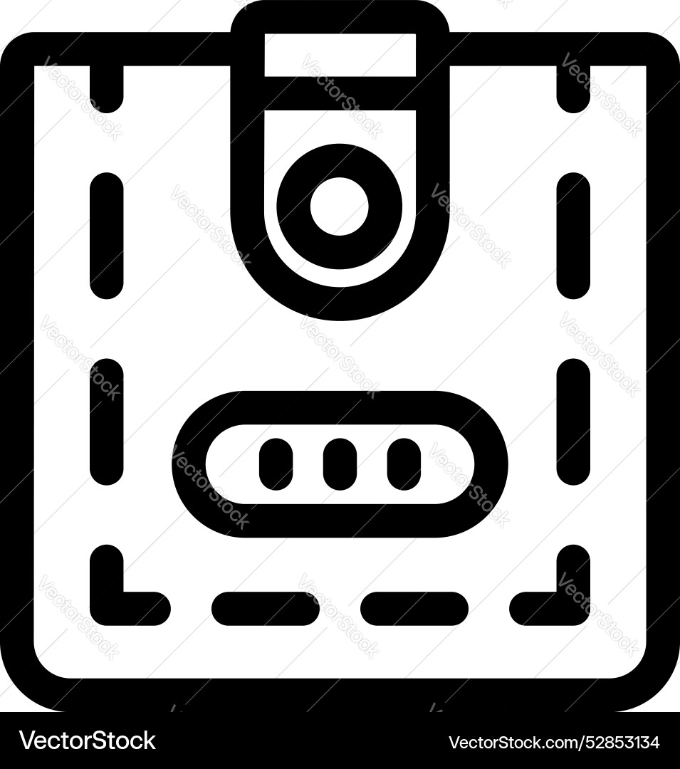 Wallet with button closure storing credit card Wallet with button closure storing credit card Vector Image