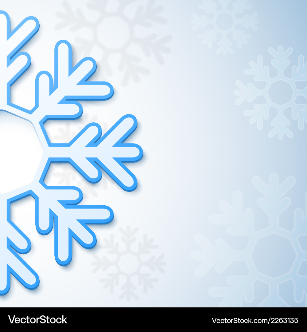 Abstract Snowflake Background vector image