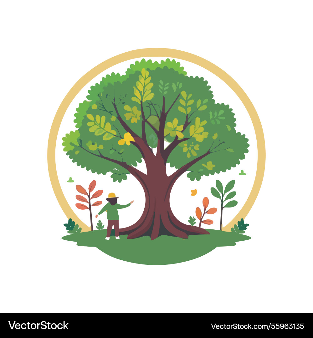 Ai-generated a large tree Ai-generated a large tree Vector Image