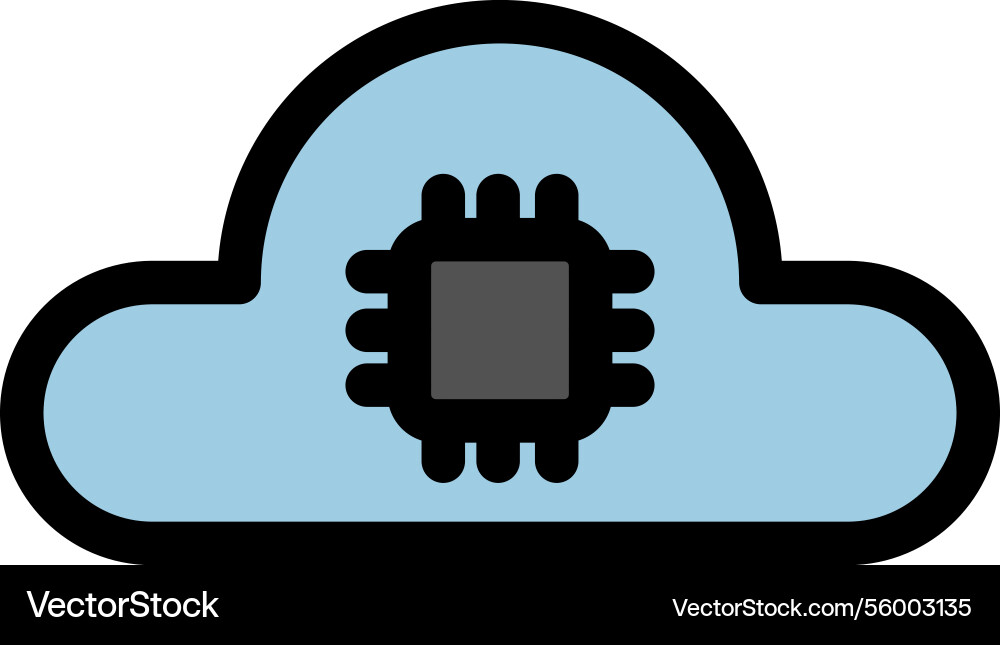 Cloud computing symbol Cloud computing symbol vector image