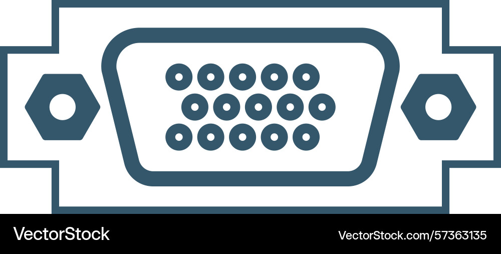 Computer port icon design Vector Image
