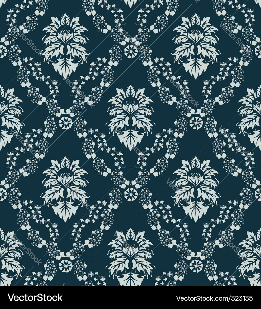Damask pattern vector image