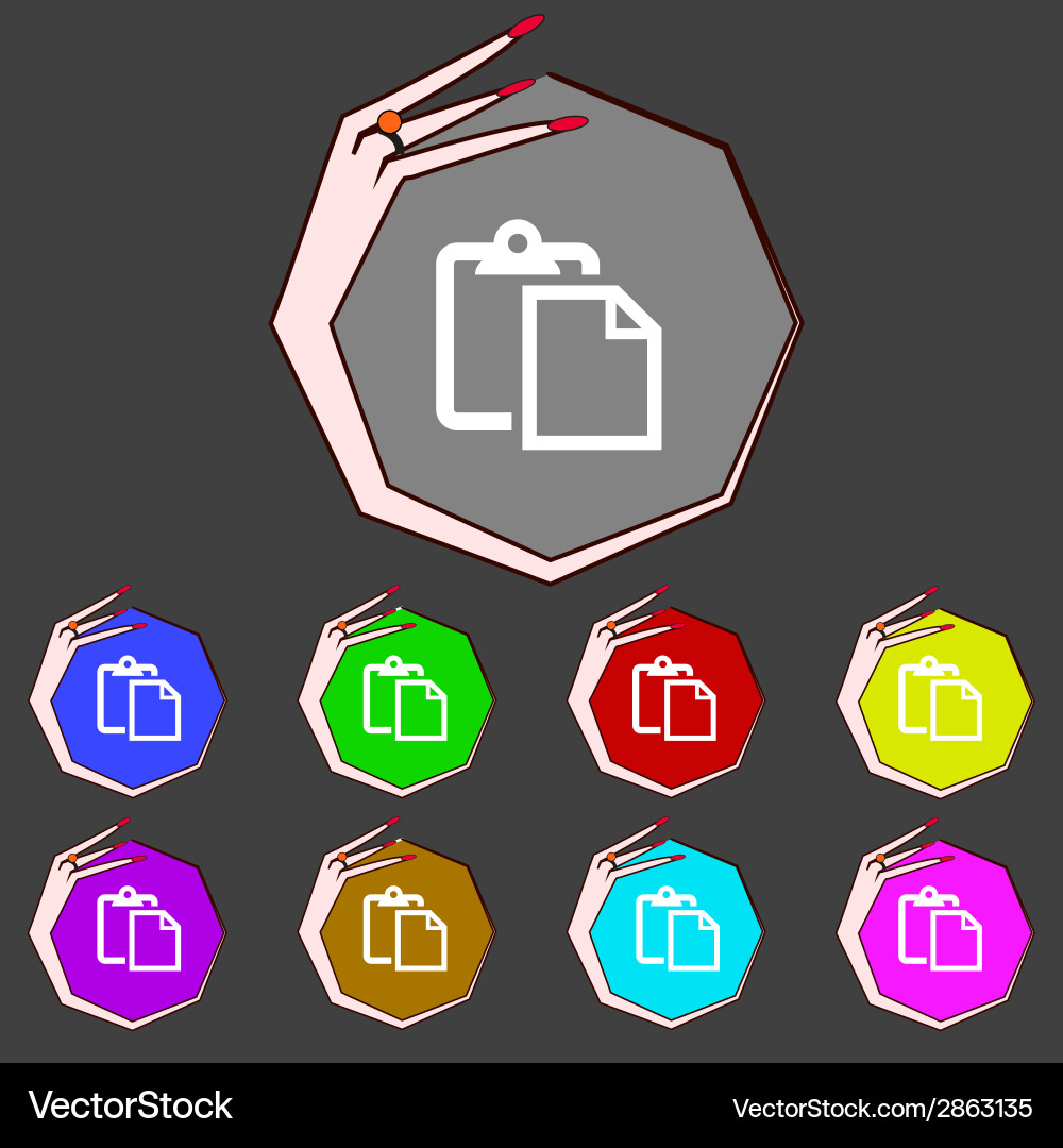 Edit document sign icon content button set vector image
