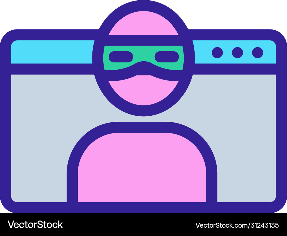 Hacker spying on information data icon Hacker spying on information data icon vector image