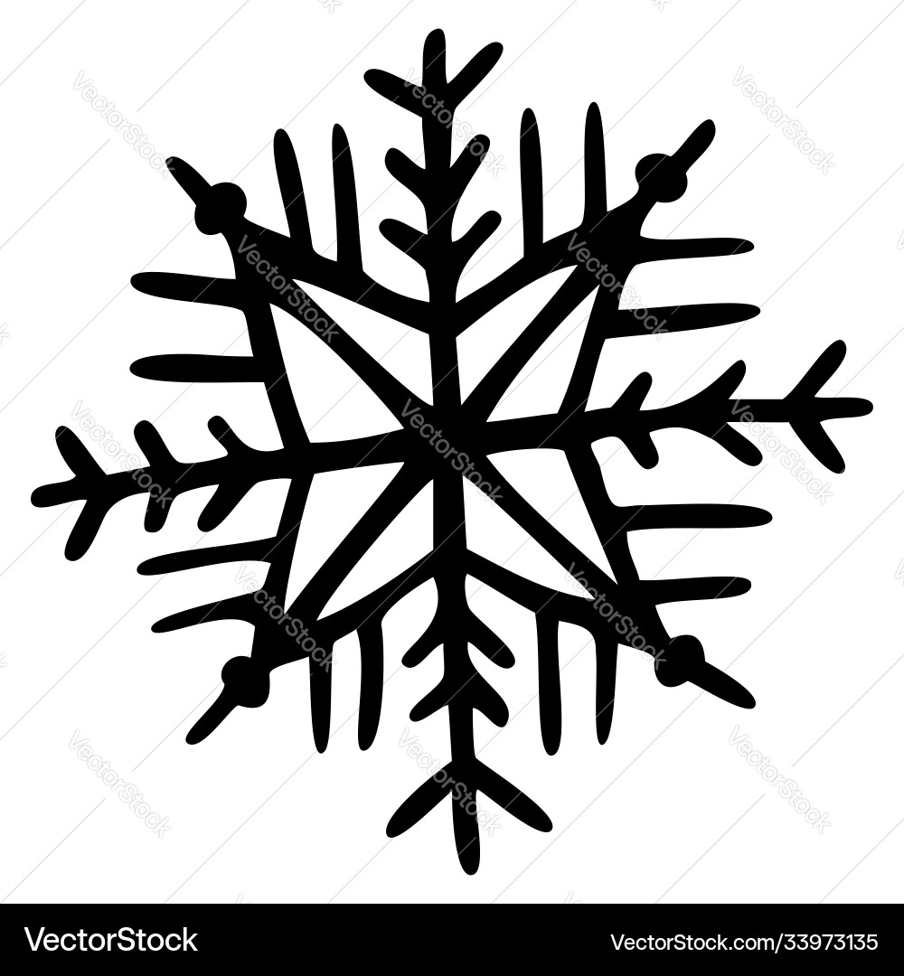 Isolated element snowflake Vector Image