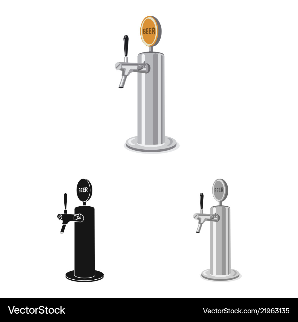 Isolated object of pub and bar sign collection vector image
