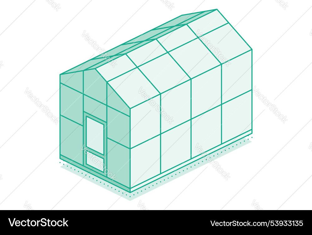 Isometric greenhouse farming and horticulture Vector Image