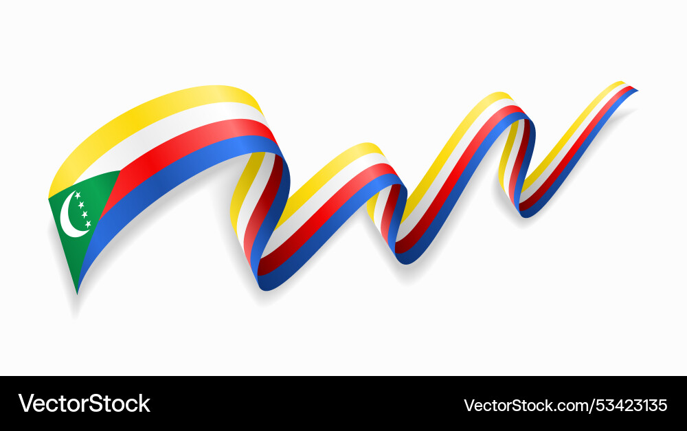 Komoren Flagge wavy abstrakter Hintergrund Komoren Flagge wavy abstrakter Hintergrund vektorbild