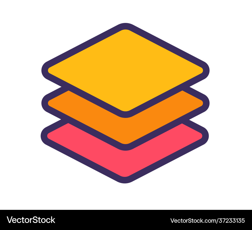 Layer design arrange single isolated icon Layer design arrange single isolated icon Vector Image