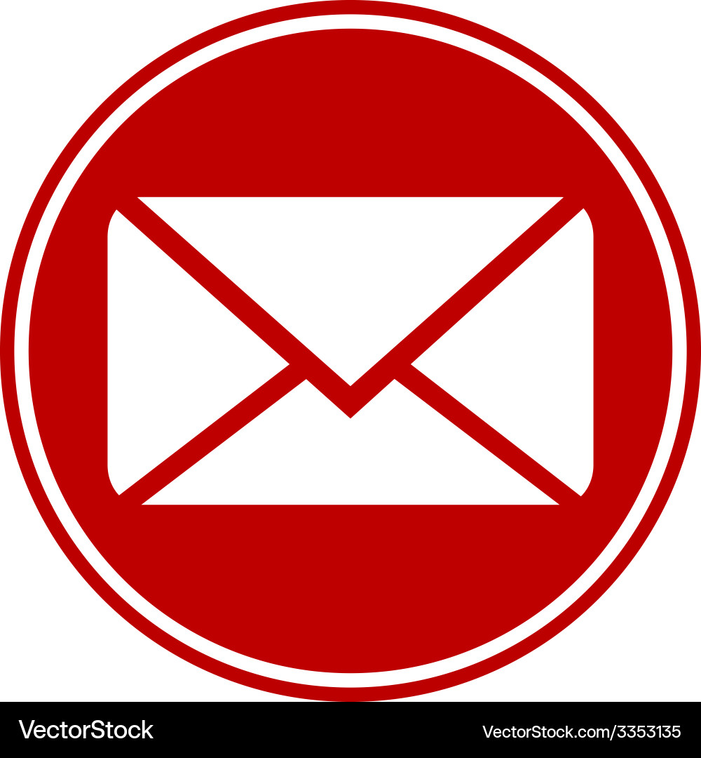 Mail Icon Button vector image