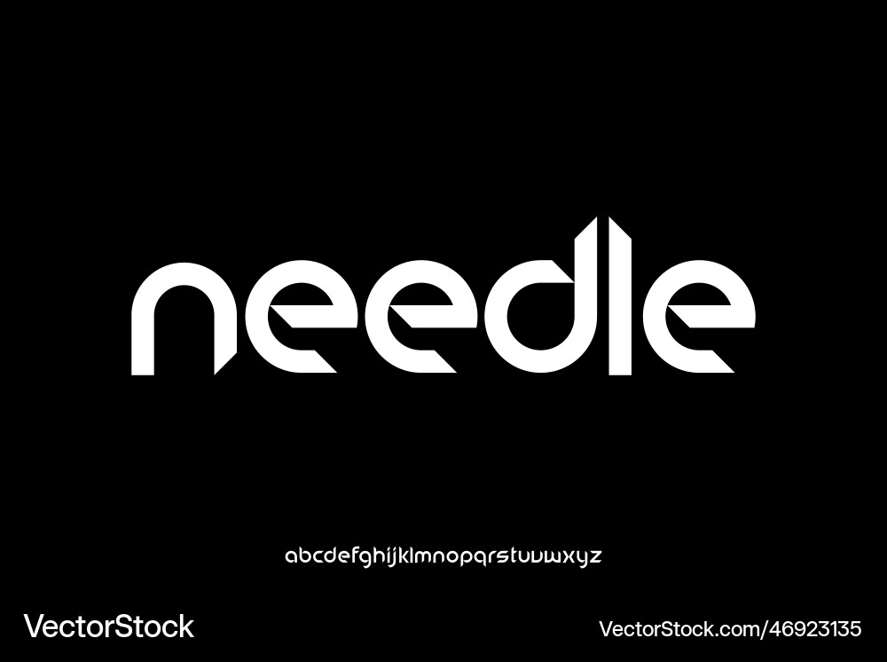 Modern sharp sans serif display font Modern sharp sans serif display font vector image