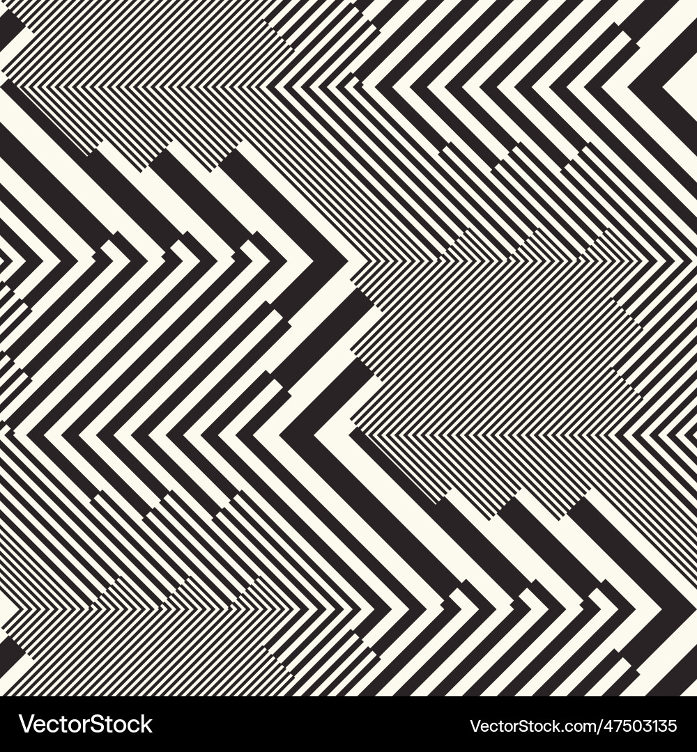 Monochrome moire effect textured zigzag pattern Monochrome moire effect textured zigzag pattern vector image
