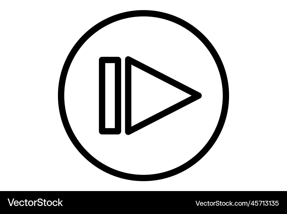 Next icon related to music player line Next icon related to music player line vector image