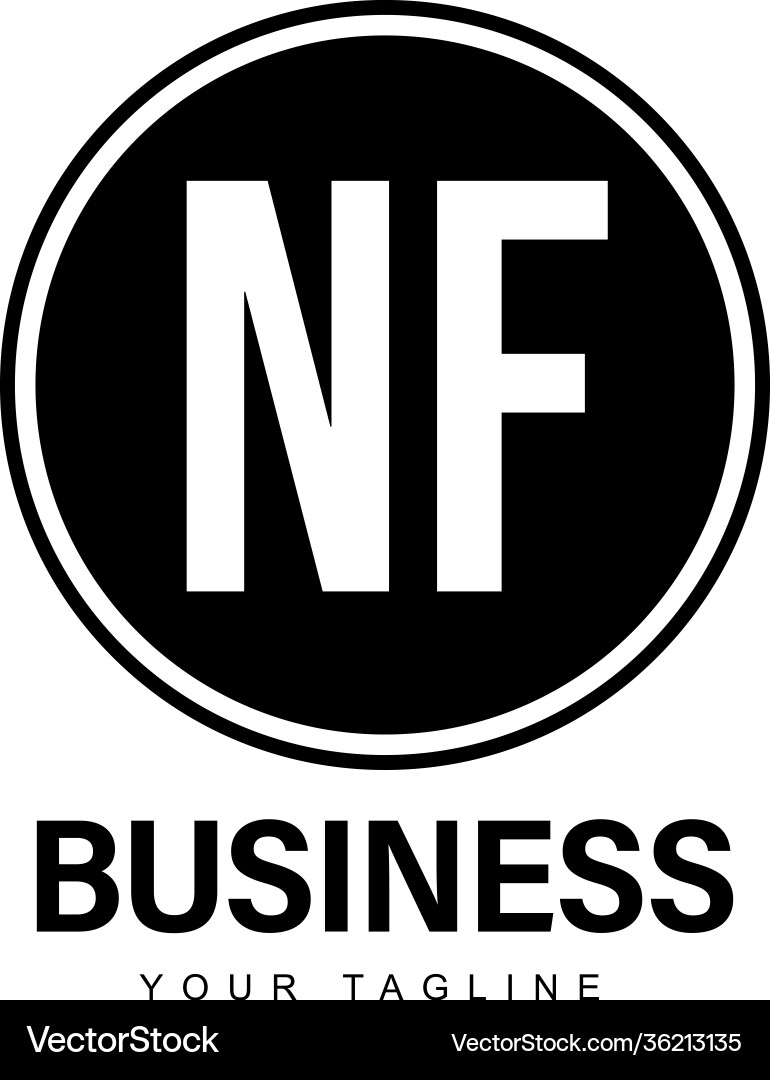 Nf initial a logo design with abstract style Nf initial a logo design with abstract style vector image