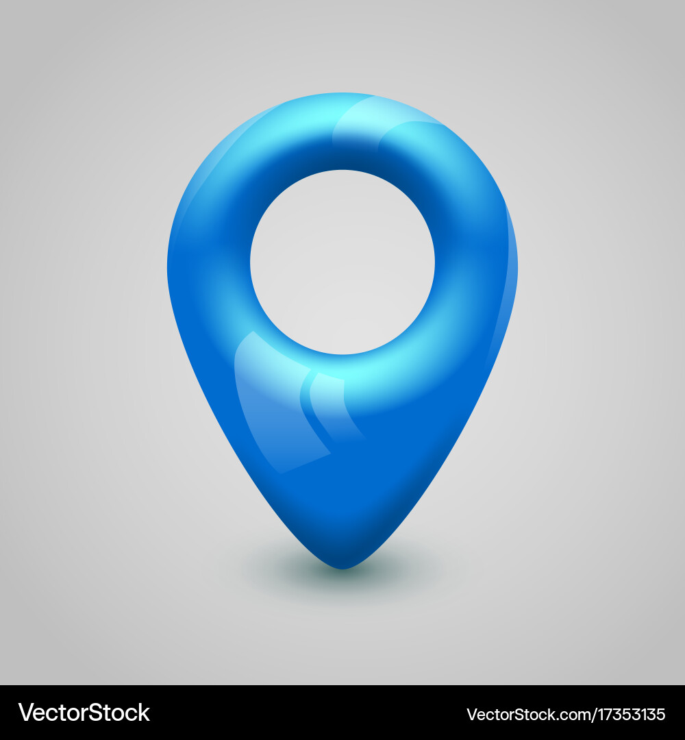 Pink map pin pointer modern design vector image