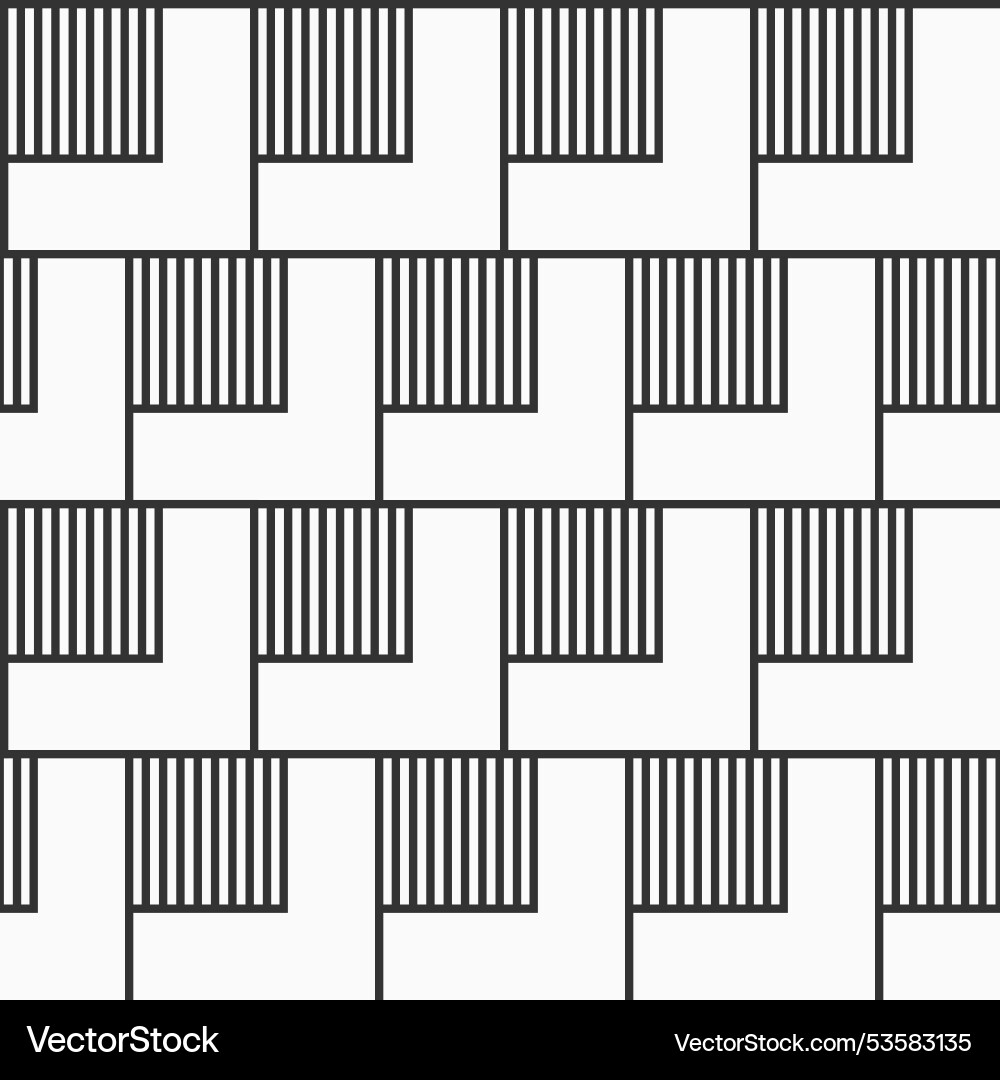 Seamless tiled pattern with striped squares flat Seamless tiled pattern with striped squares flat vector image
