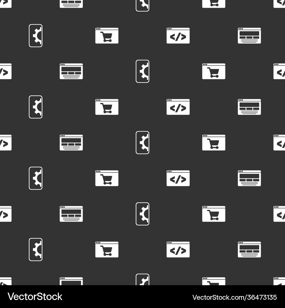 Set front end development ui or ux design web Set front end development ui or ux design web vector image
