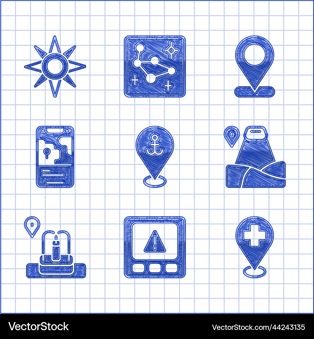 Set location with anchor gps device error Set location with anchor gps device error vector image