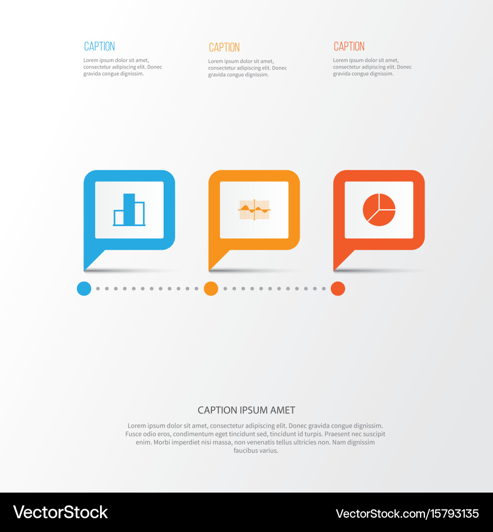 Set of graphs diagrams and statistics icons vector image