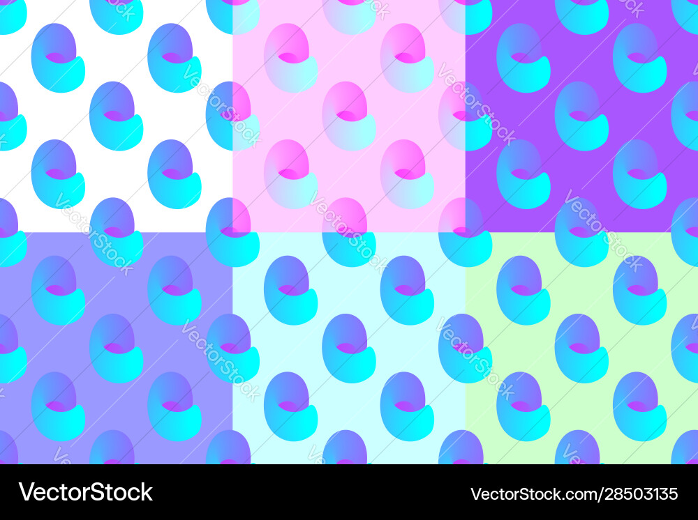 Set seamless patterns without a mask abstract Vector Image