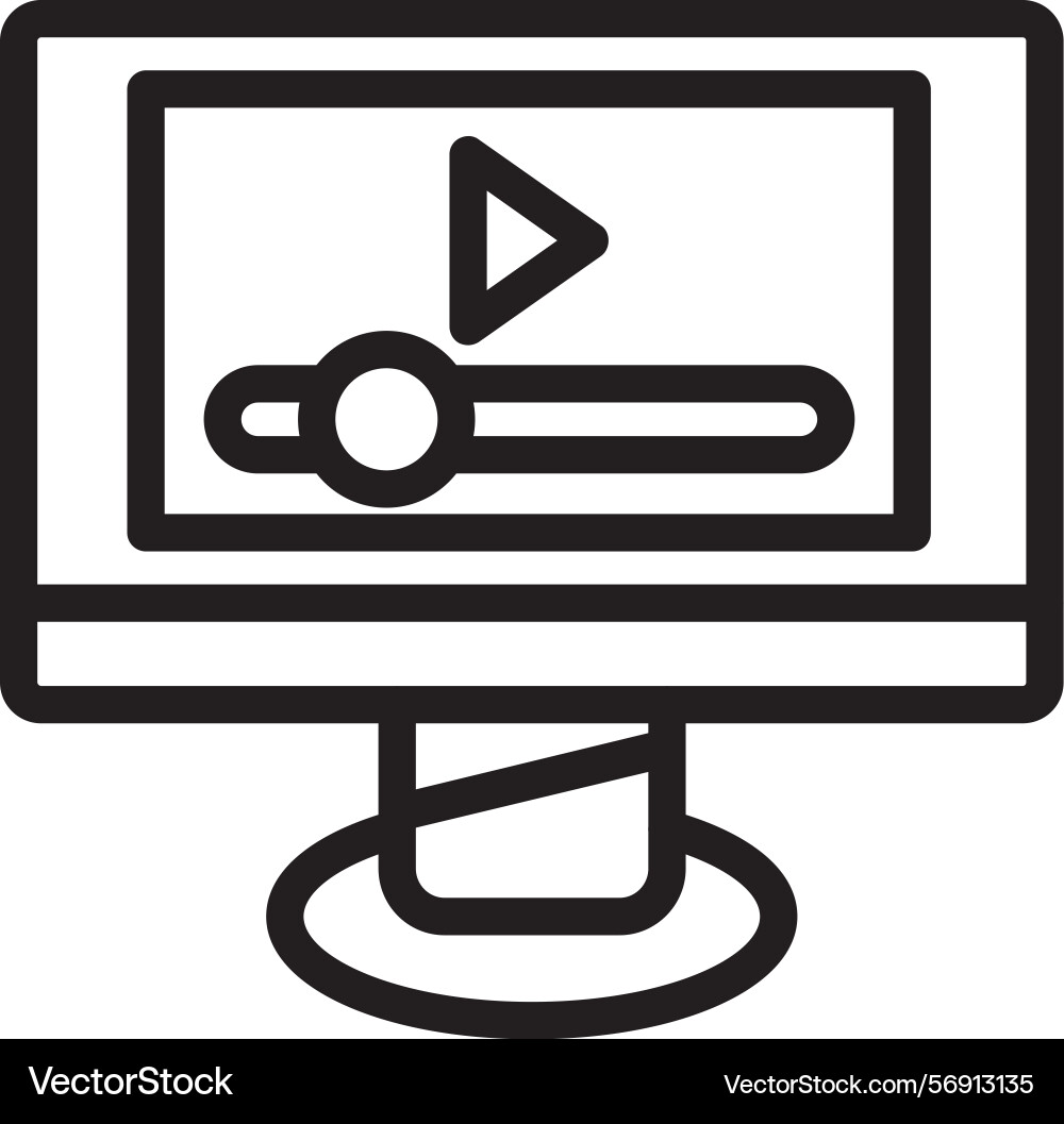 Streaming linear style icon design vector image
