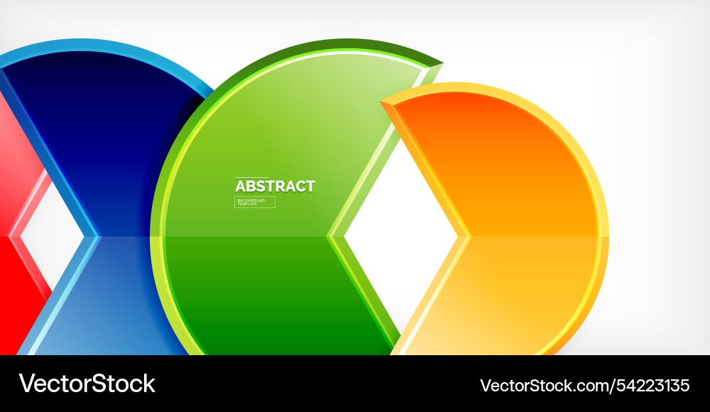 Trendy round shapes with triangular angle design Vector Image